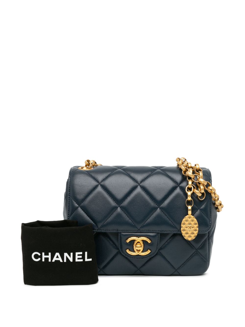 Cheap HOT SALE CHANEL 2021-2024 Mini Square CC Quilted Lambskin Flap crossbody bag Women