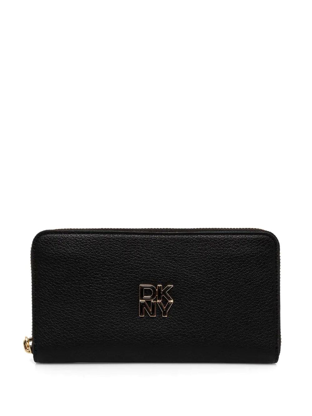 Shop Dkny Logo-plaque Wallet In Black