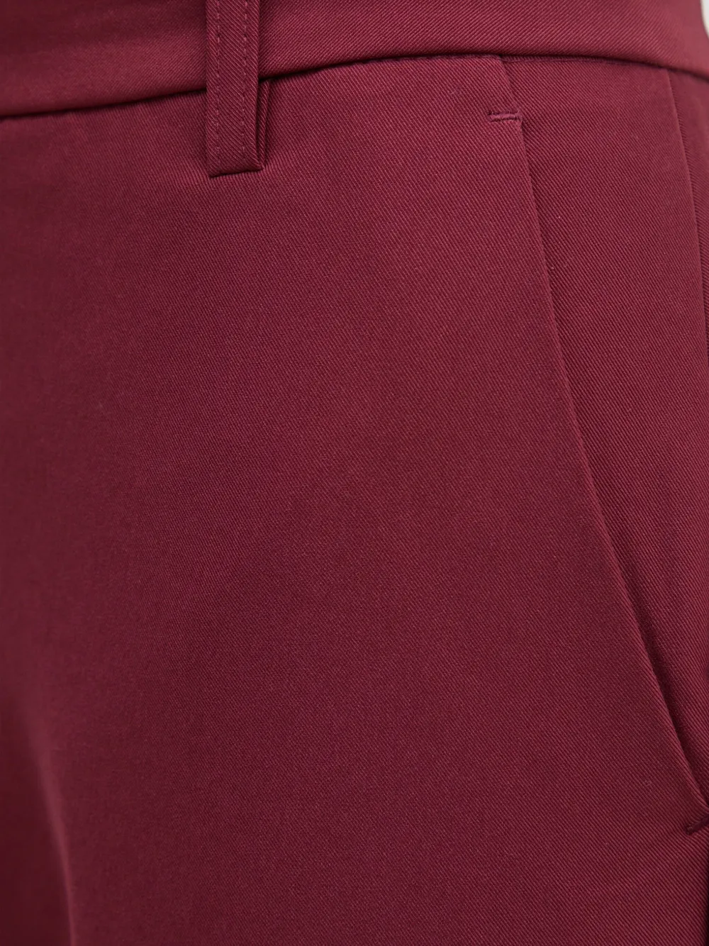 Dkny Cuffed Trousers In Burgundy