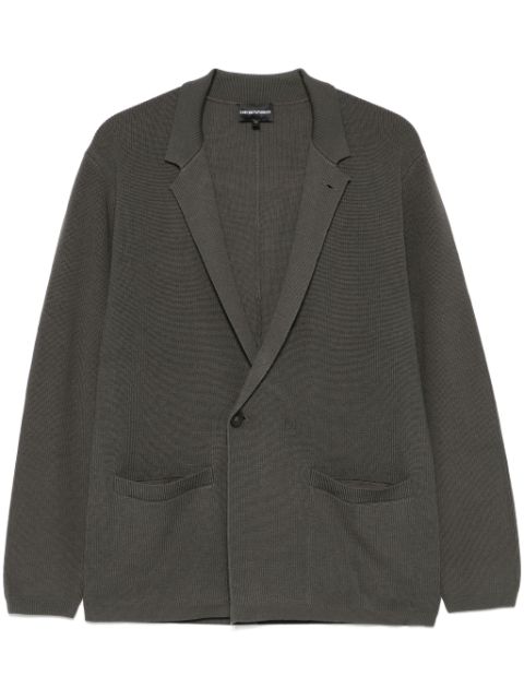 Emporio Armani ribbed-knit blazer Men