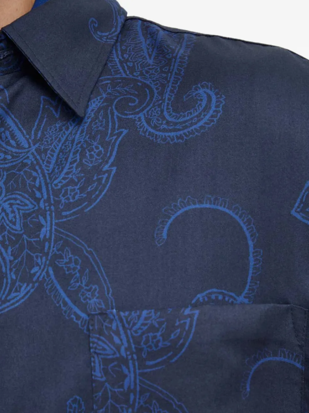 SAMSOE Overhemd met paisley-print Blauw