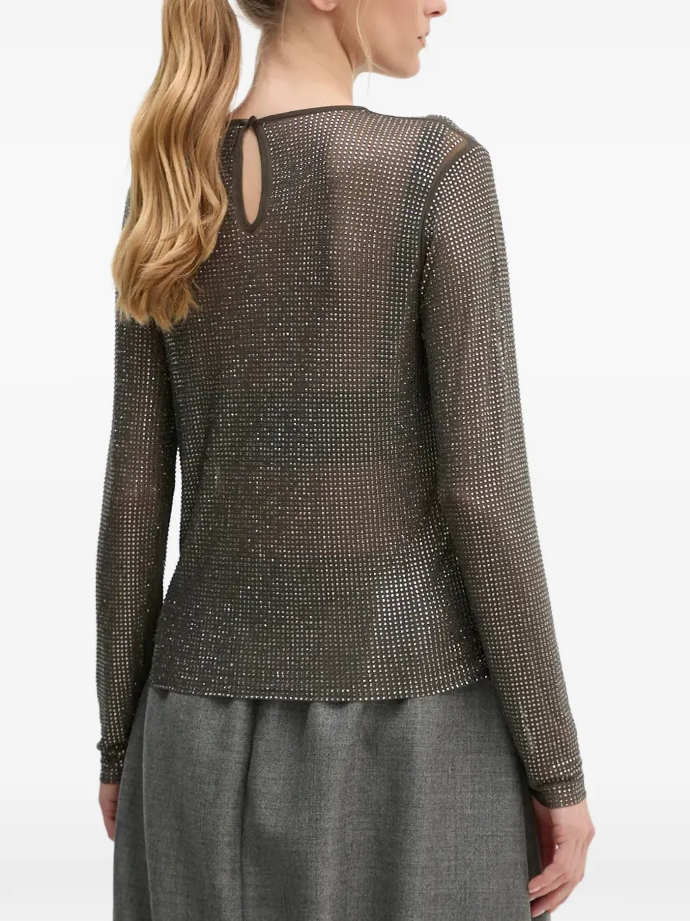  Samsoe Samsoe Embellished Long-sleeved Top - Grey 