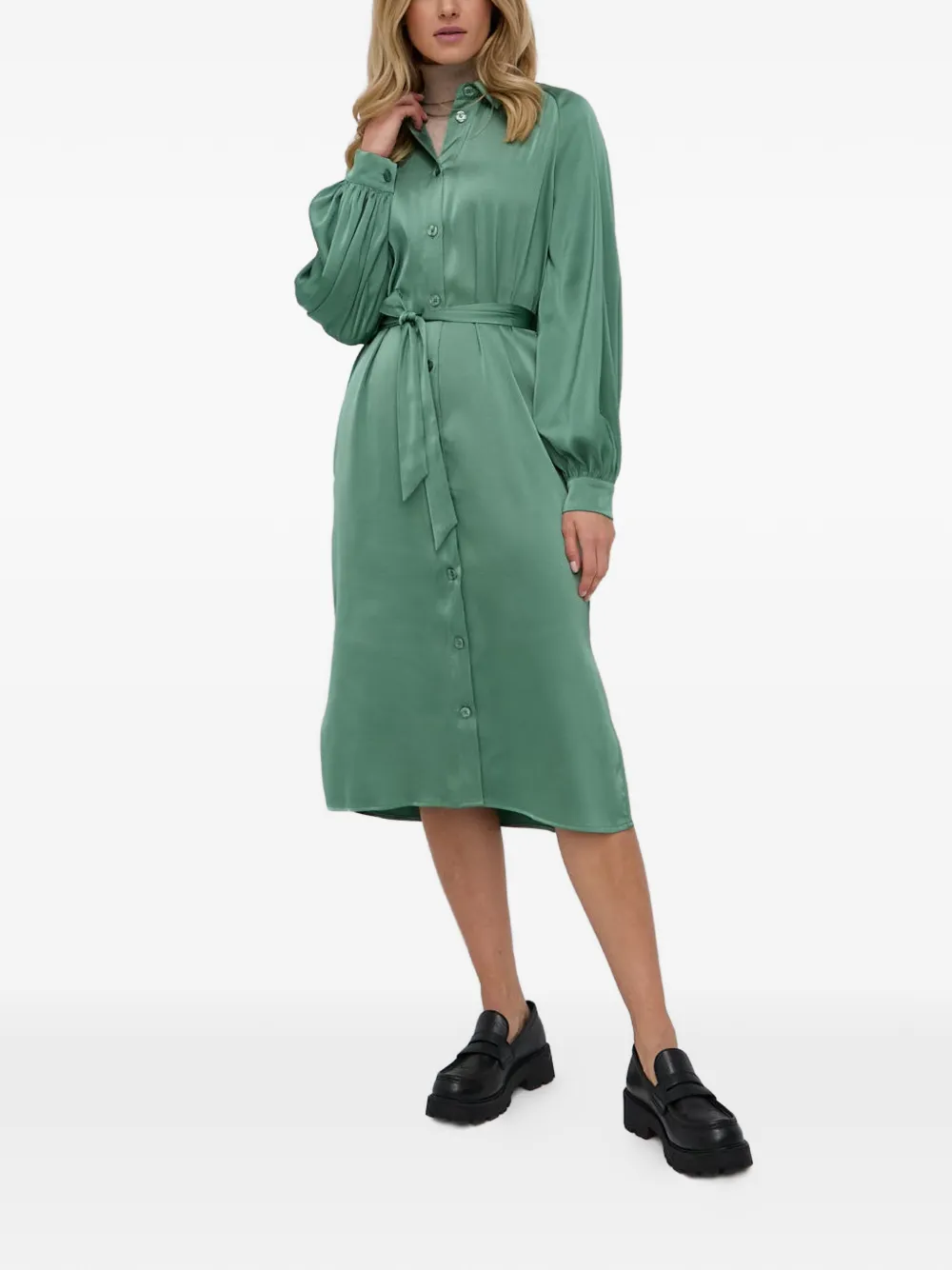  Samsoe Samsoe Belted Midi Dress - Green 