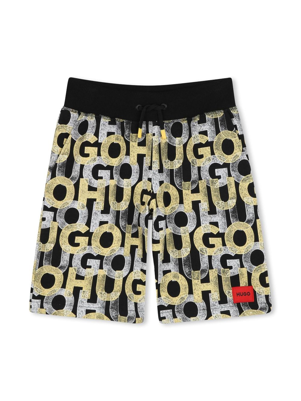 HUGO KIDS logo-print shorts - Black