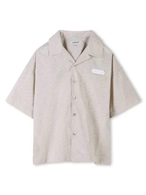 Lanvin Enfant 로고 프린트 셔츠