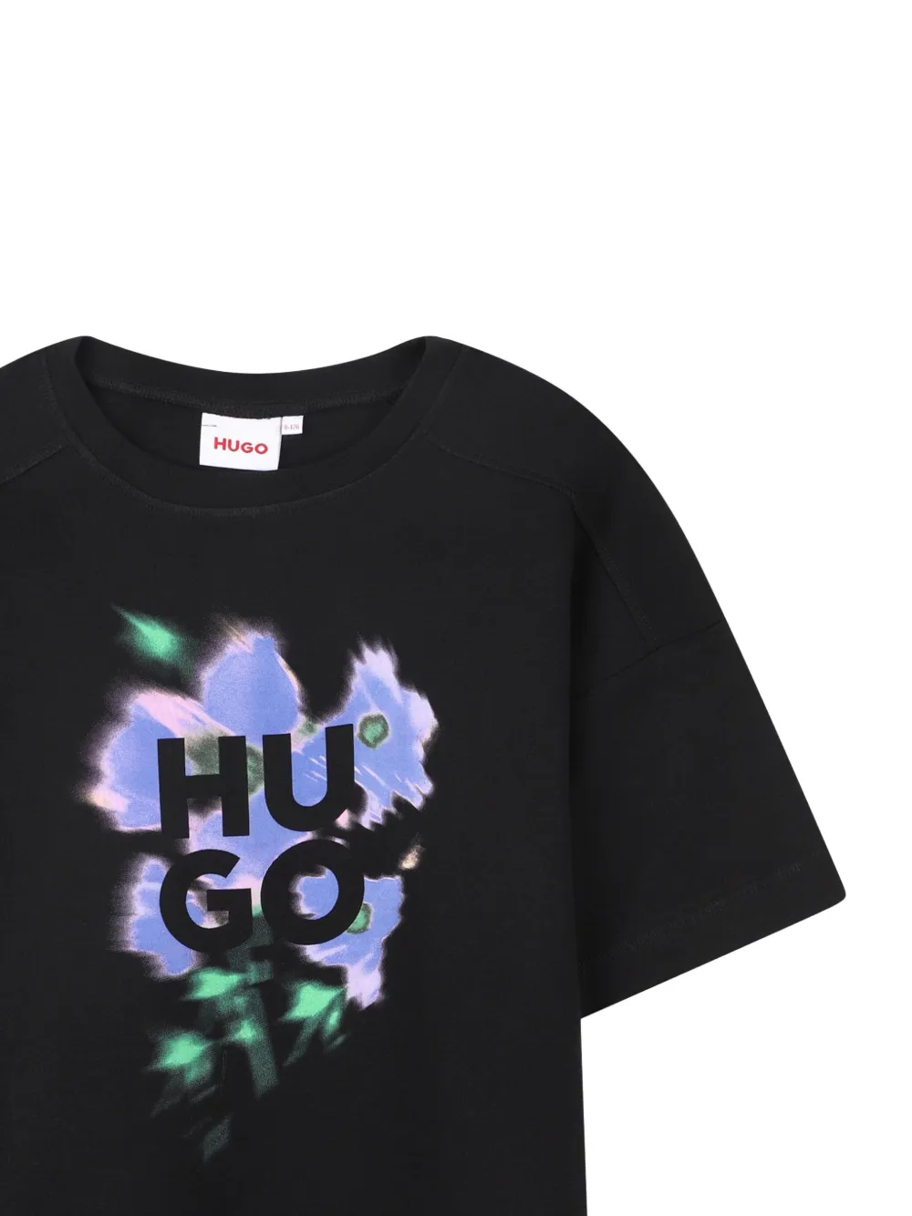 HUGO KIDS T-shirt met logoprint Zwart