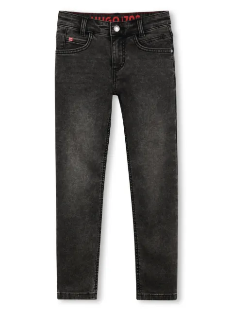 HUGO KIDS Calça jeans cenoura com logo