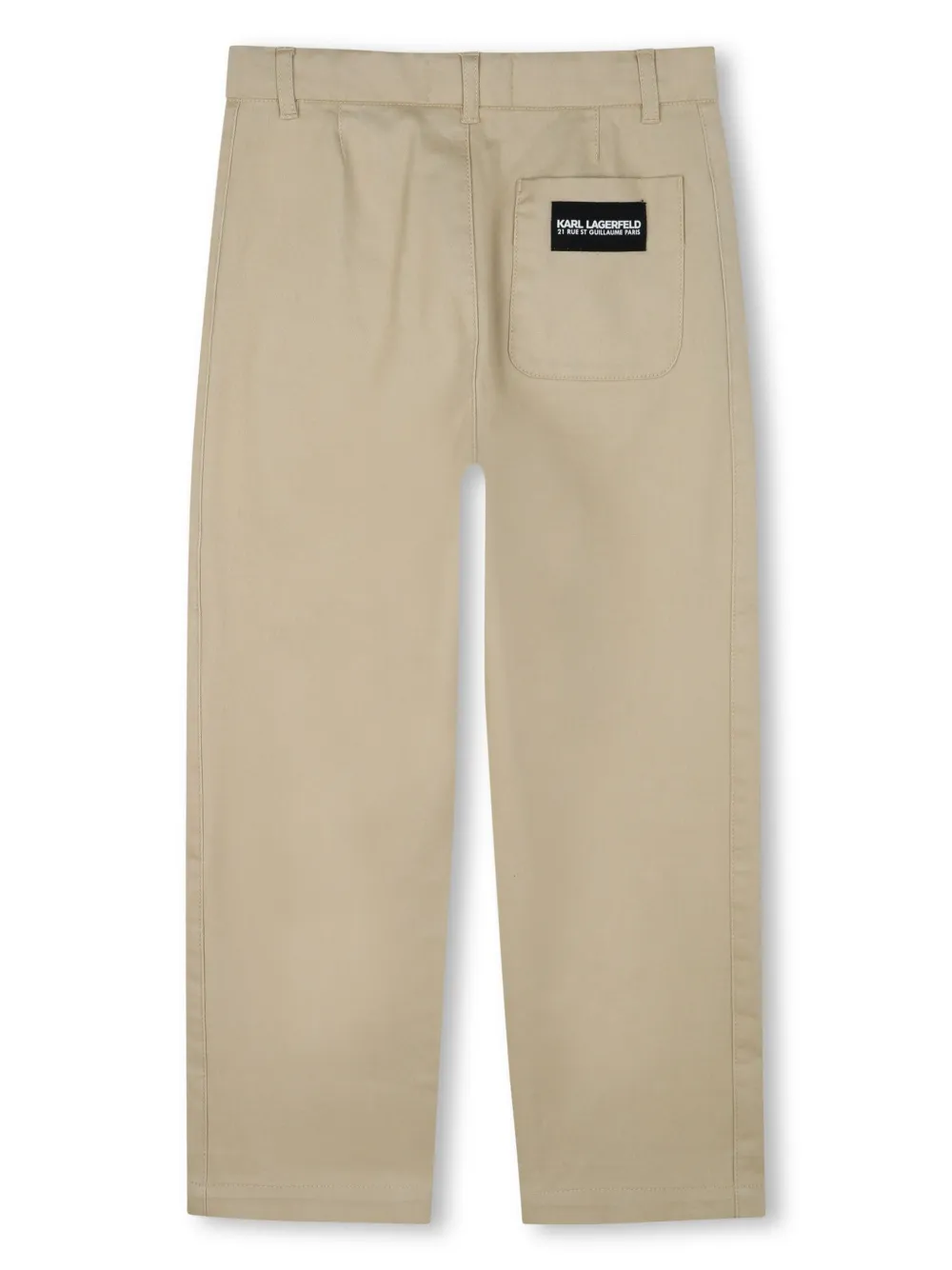 Karl Lagerfeld Kids Straight twill broek - Beige