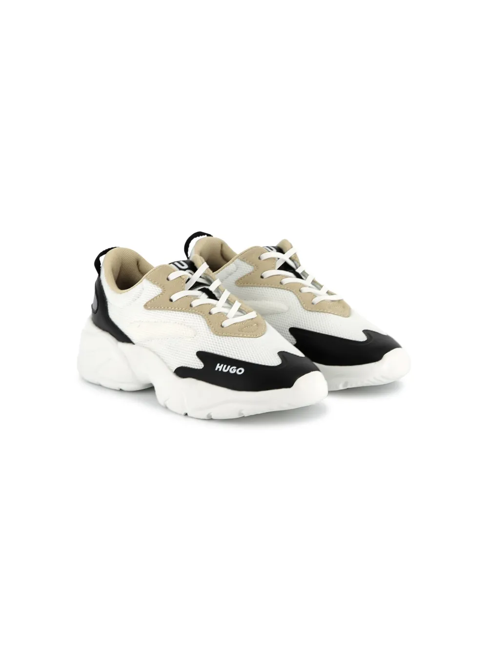 HUGO KIDS colourblock sneakers White