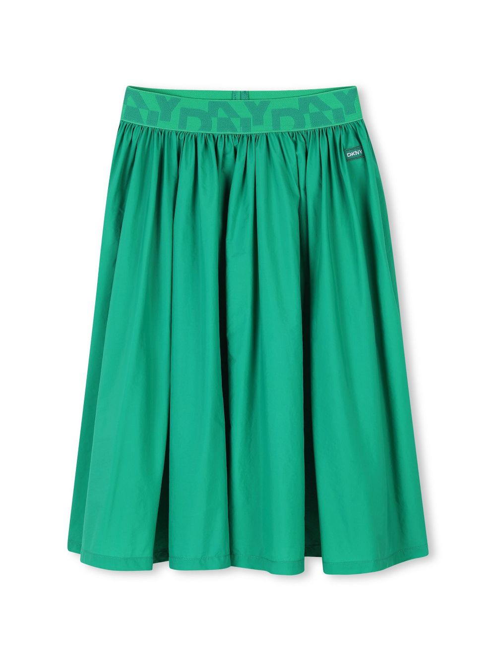 Dkny Kids logo-waistband midi skirt - Green