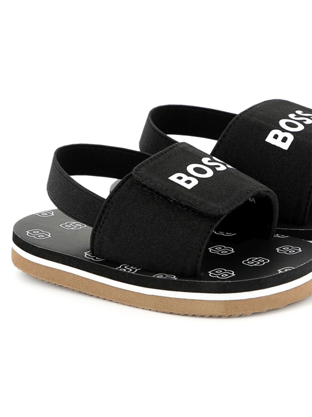 BOSS Kidswear logo-print sandals - Black