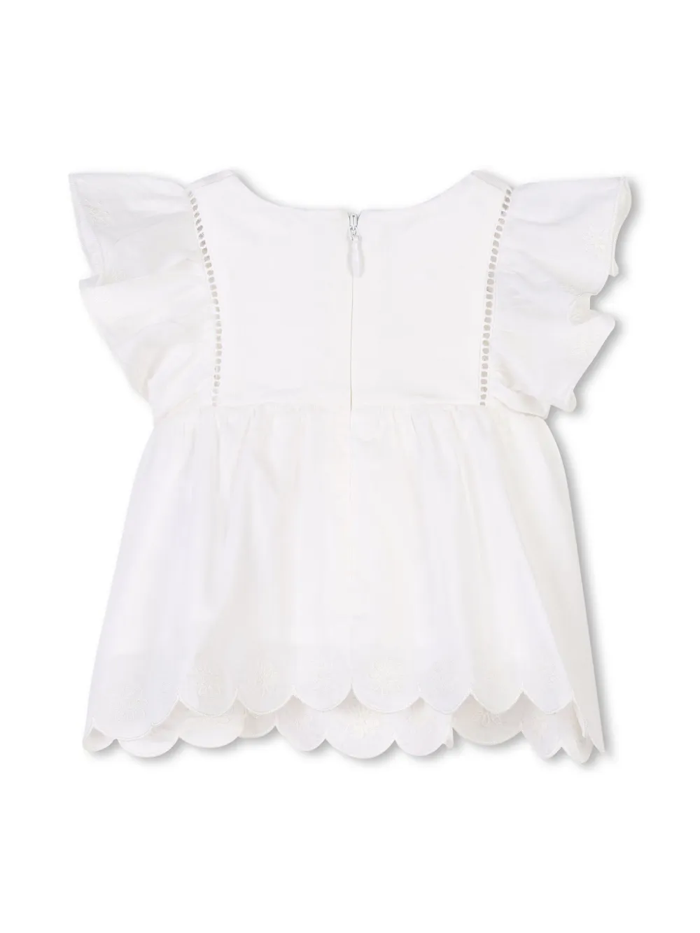 Chloé Kids Katoenen tuniek en shorts Wit