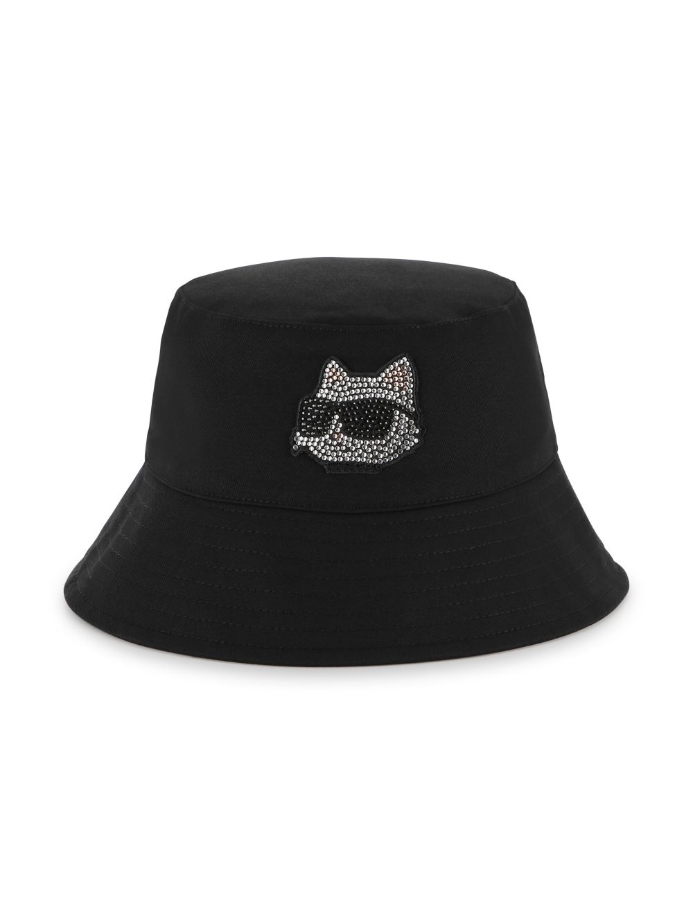 Karl Lagerfeld Kids logo-print cotton bucket hat - Black