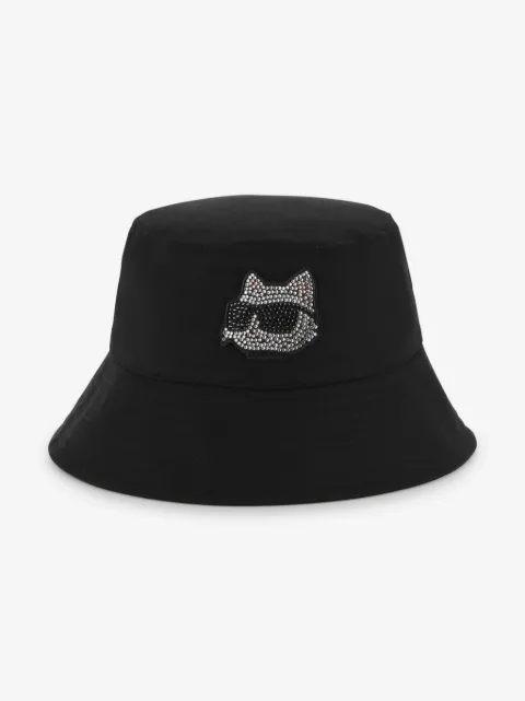 Karl Lagerfeld Kids gorro de pescador con logo estampado
