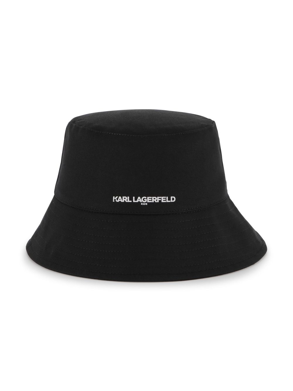 Karl Lagerfeld Kids logo-print cotton bucket hat - Black