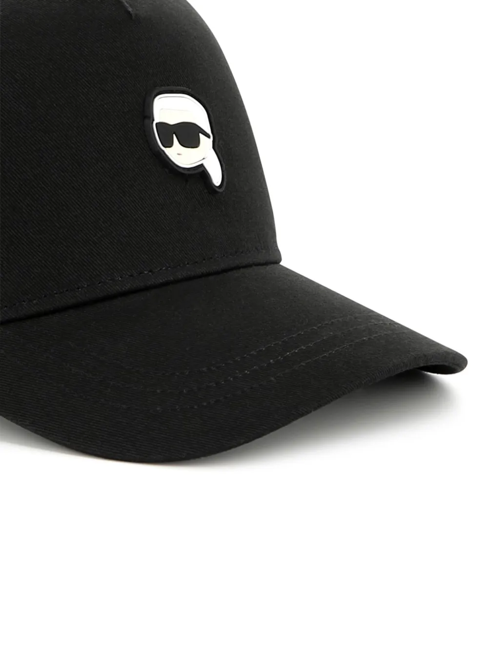 Karl Lagerfeld Kids Katoenen pet met geborduurd logo Zwart