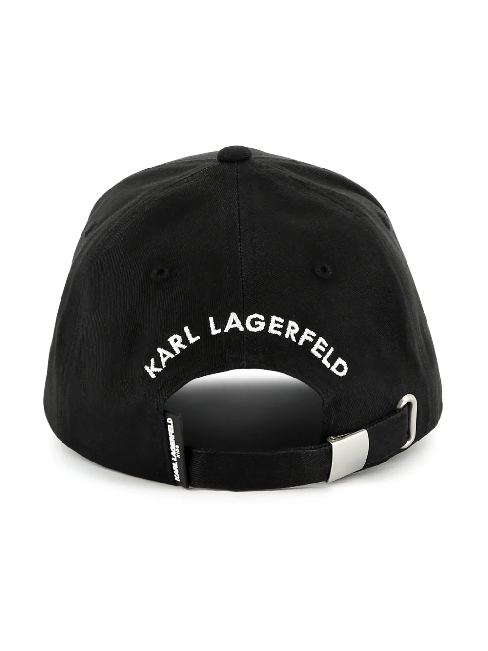 Karl Lagerfeld Kids Katoenen pet met geborduurd logo Zwart