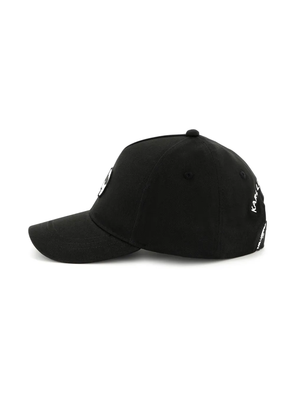 Karl Lagerfeld Kids Katoenen pet met geborduurd logo Zwart