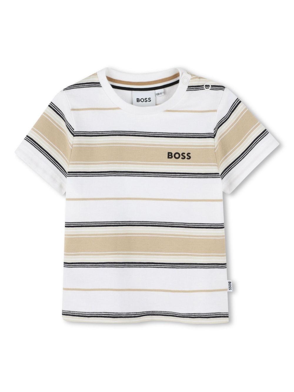 BOSS Kidswear Gestreept T-shirt Wit