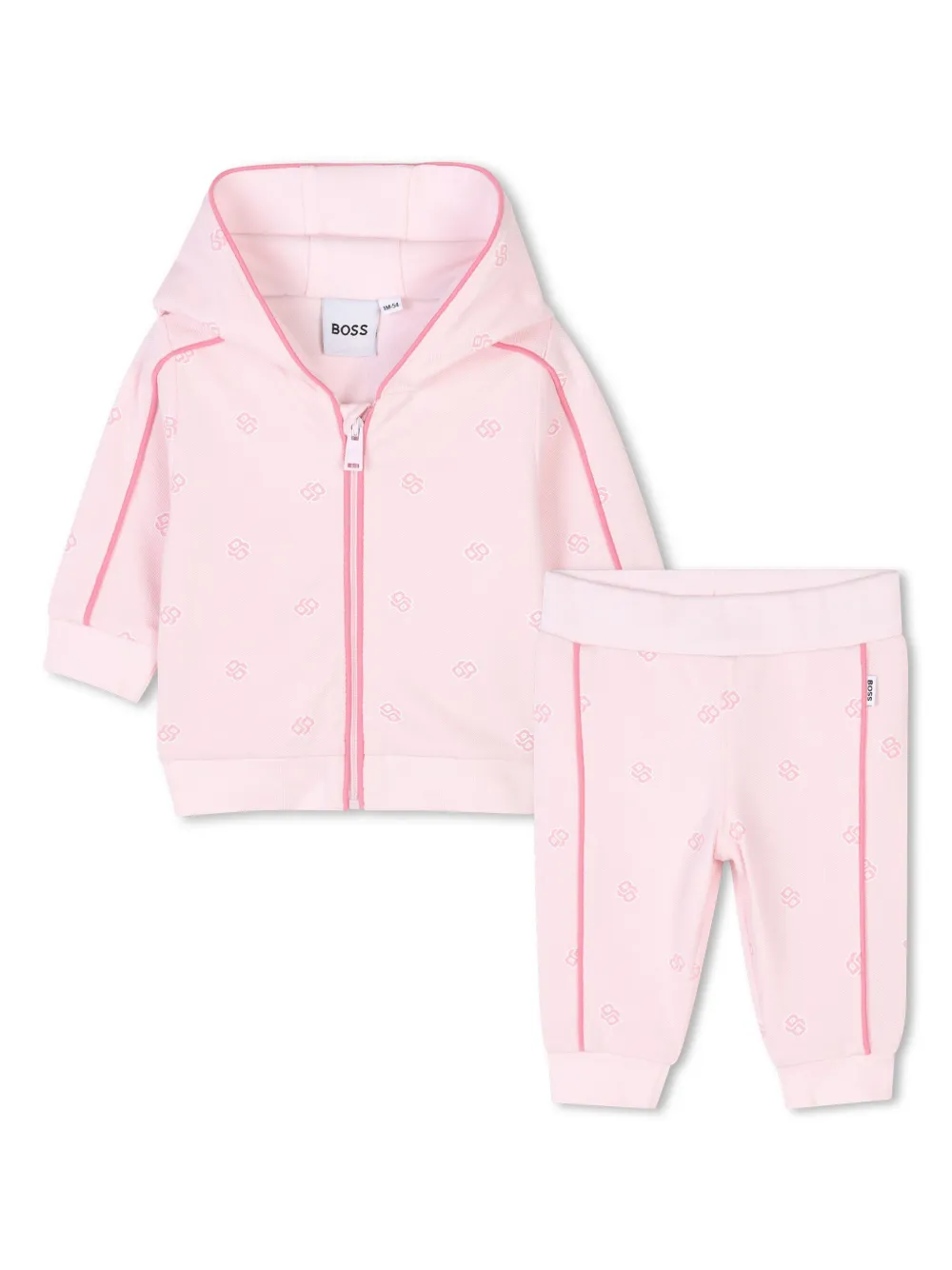 BOSS Kidswear Trainingspak met logoprint Roze