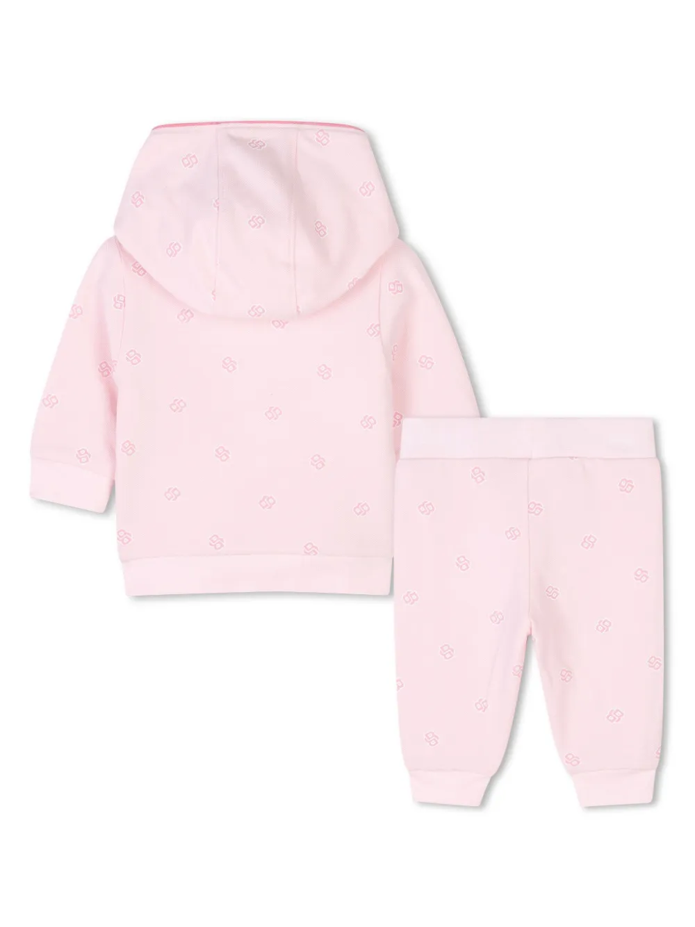 BOSS Kidswear Trainingspak met logoprint - Roze