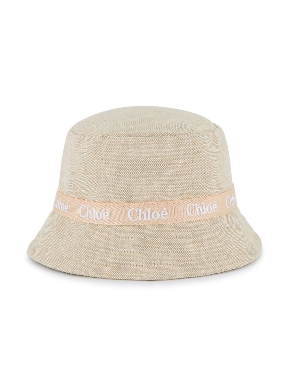 Chloé Kids logo-print bucket hat - Neutrals