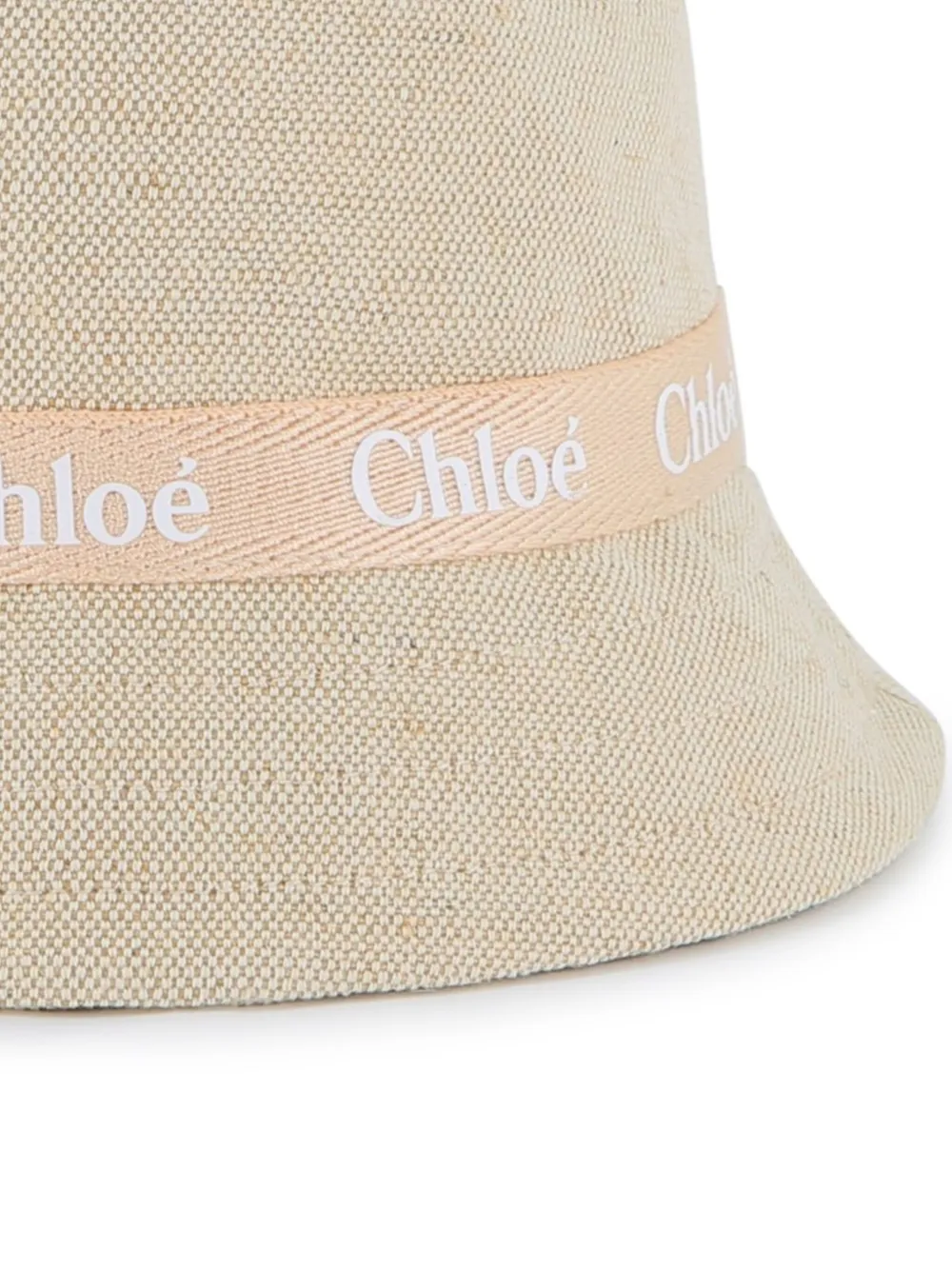 Chloé Kids Vissershoed met logoprint Beige