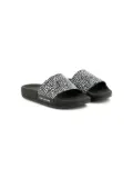 Marc Jacobs Kids logo-print slides - Black