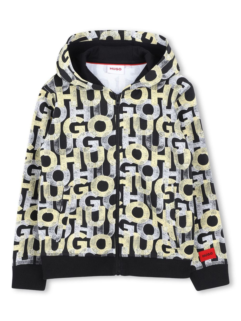 HUGO KIDS logo-print hoodie - Black