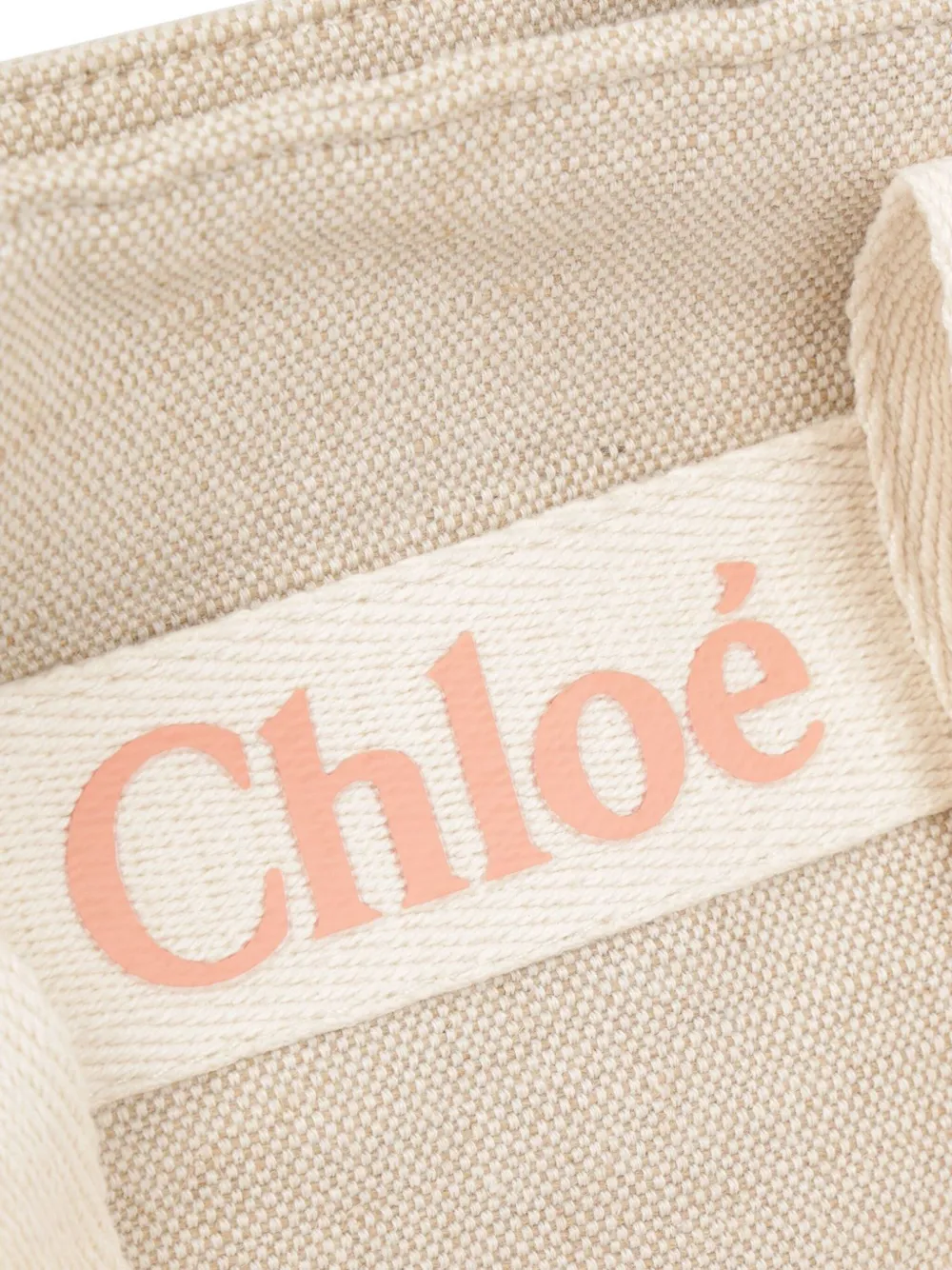 Chloé Kids Schoudertas met logo Beige
