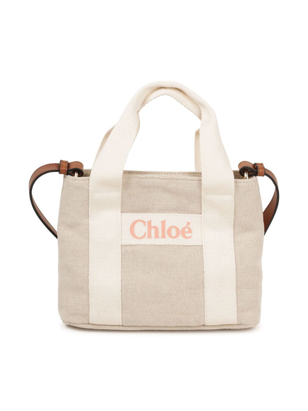 Chloé Kids logo shoulder bag - Neutrals