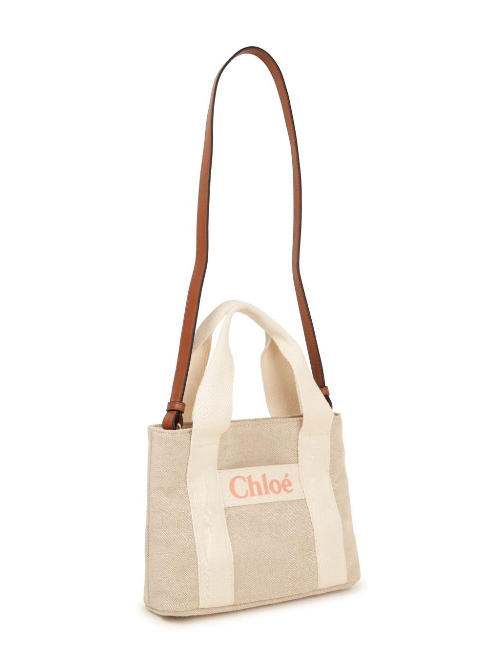 Chloé Kids Schoudertas met logo - Beige