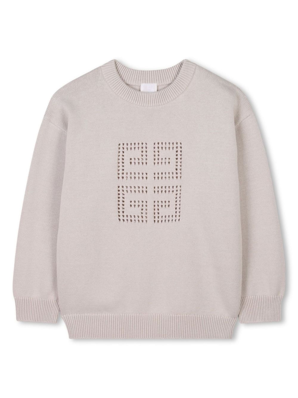 Givenchy Kids Geperforeerde trui met 4G-logo Beige