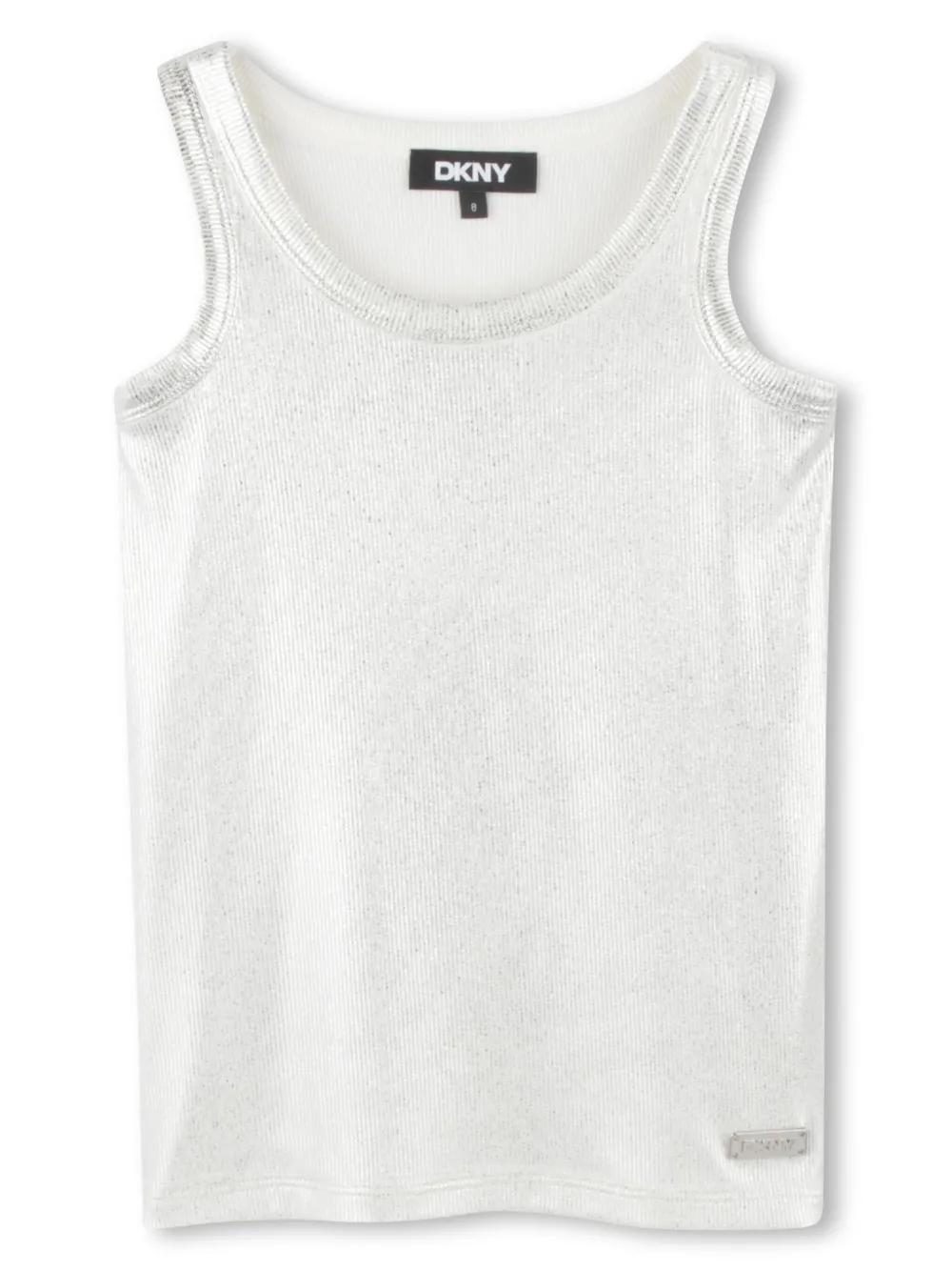 Dkny Kids Canotta con placca logo - Grigio