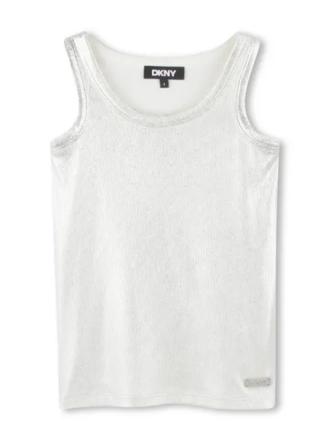 Dkny Kids logo-plaque tank top