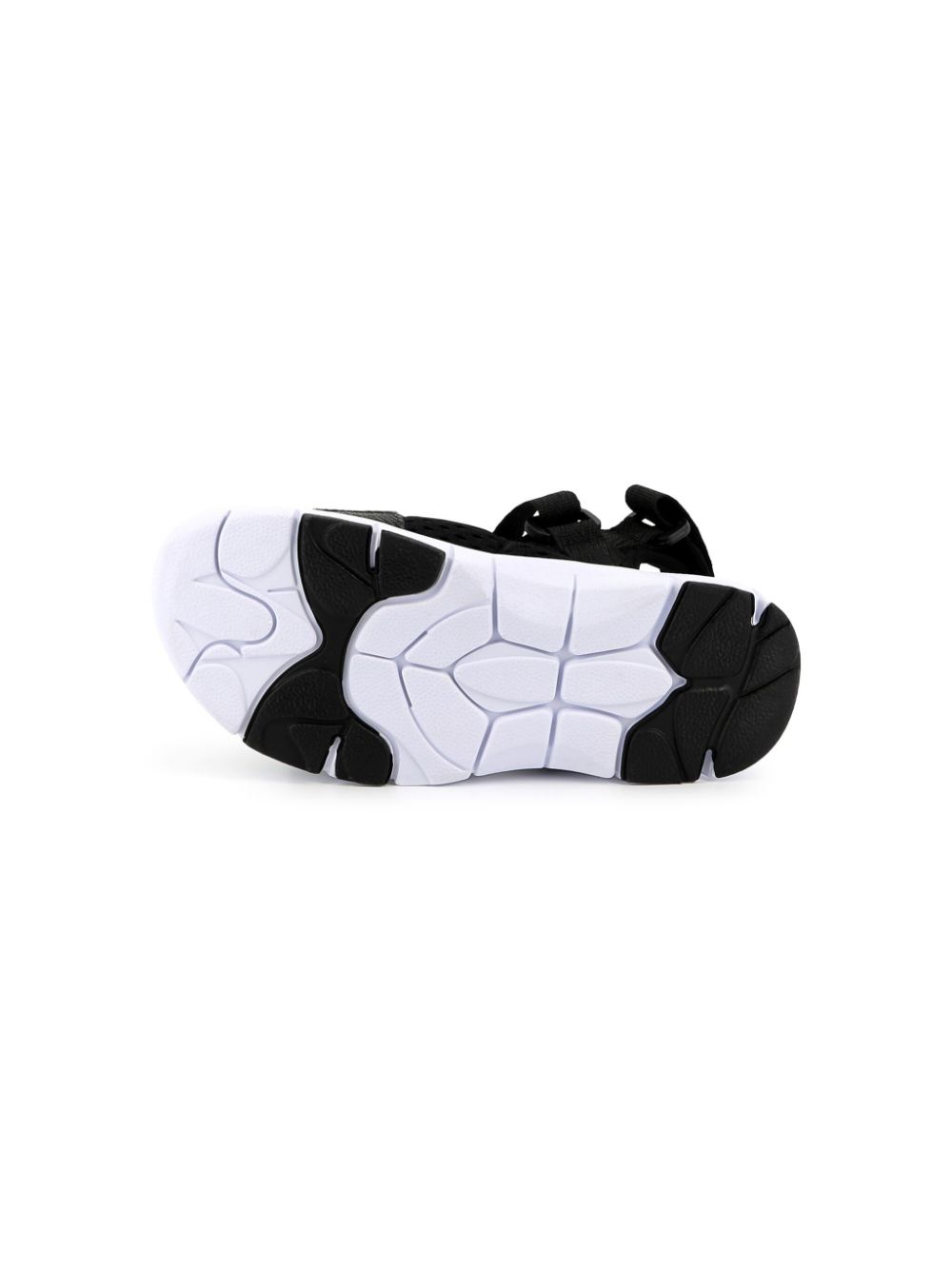 BOSS Kidswear Sandalen met logoprint Zwart