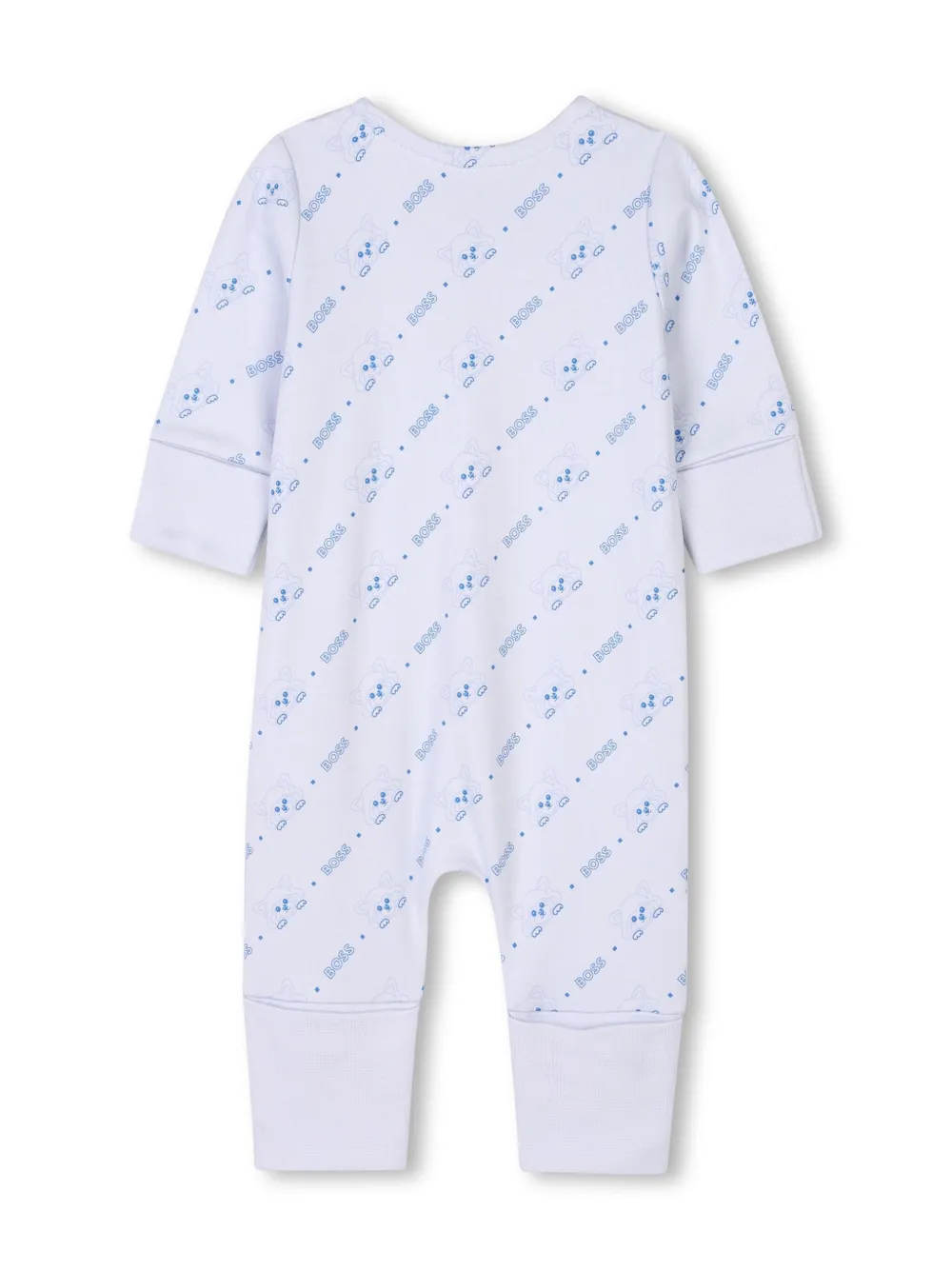 BOSS Kidswear Pyjama en muts met logoprint Wit
