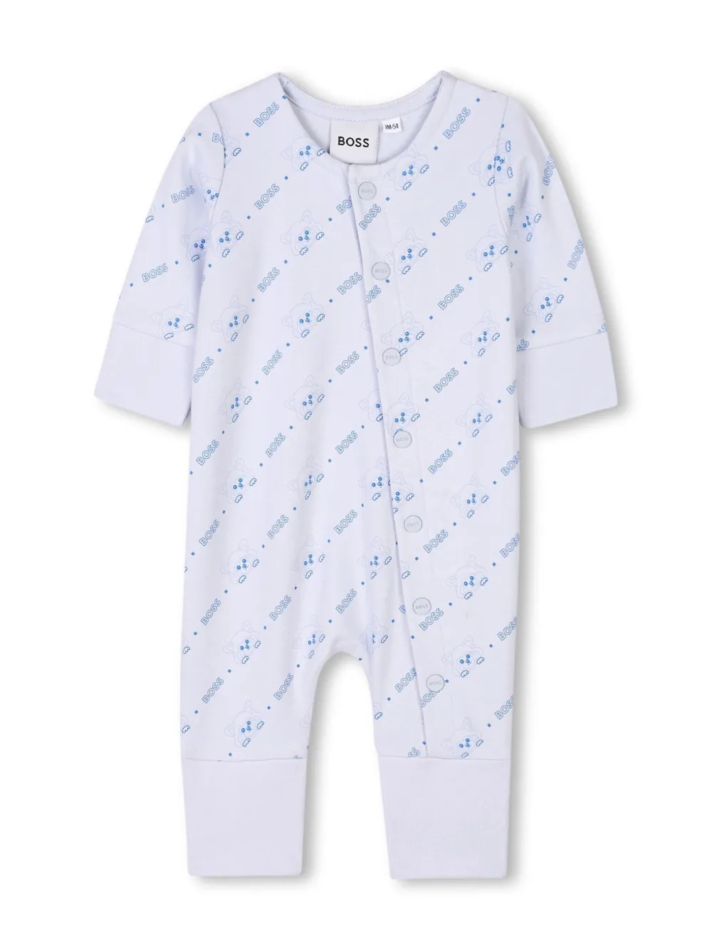 BOSS Kidswear Pyjama en muts met logoprint Wit