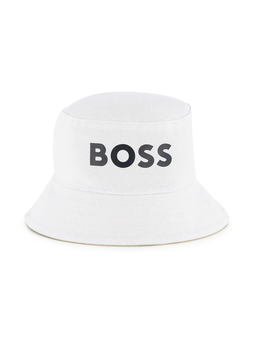 BOSS Kidswear Vissershoed met logoprint Wit