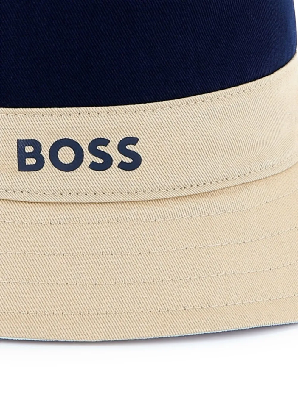 BOSS Kidswear Vissershoed met logoprint Wit