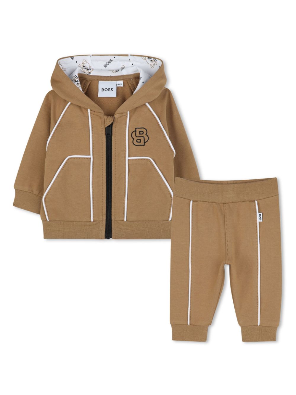 BOSS Kidswear cotton tracksuit set - Neutrals