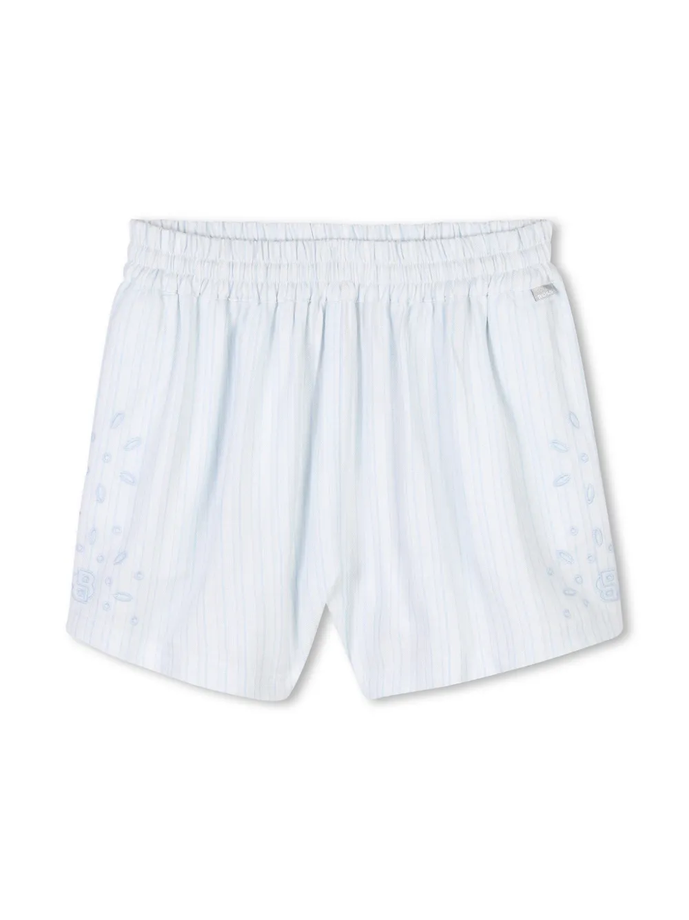 BOSS Kidswear Shorts met borduurwerk Blauw