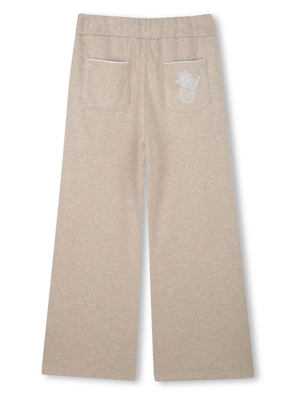 Chloé Kids logo-embroidered track pants - Neutrals