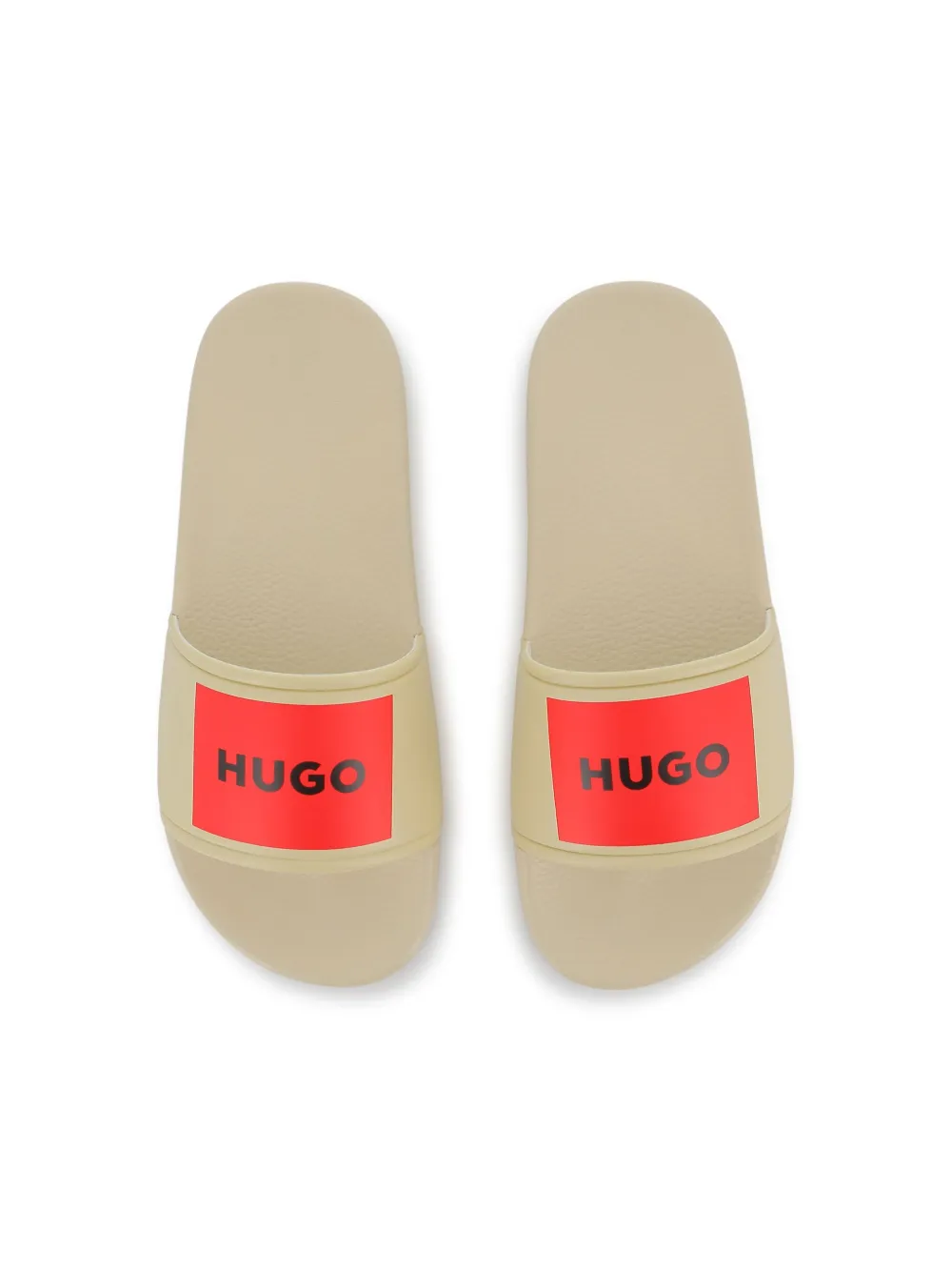 HUGO KIDS logo-print slides Neutrals