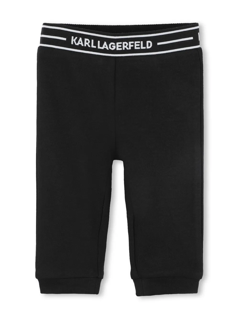 Karl Lagerfeld Kids T-shirt en broek van biologisch katoen Zwart