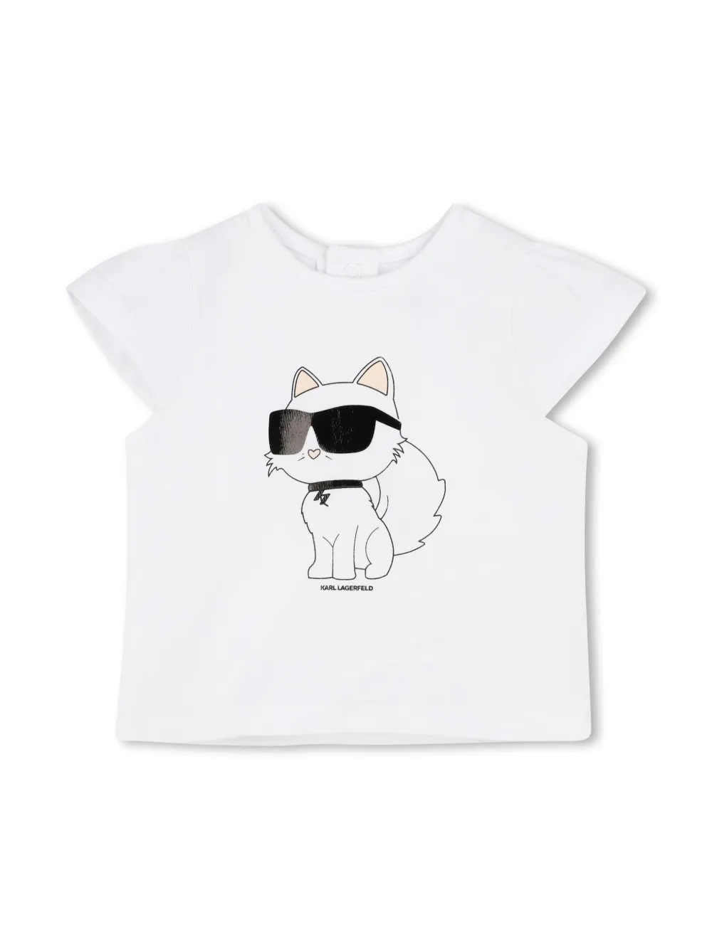 Karl Lagerfeld Kids T-shirt en broek van biologisch katoen Zwart