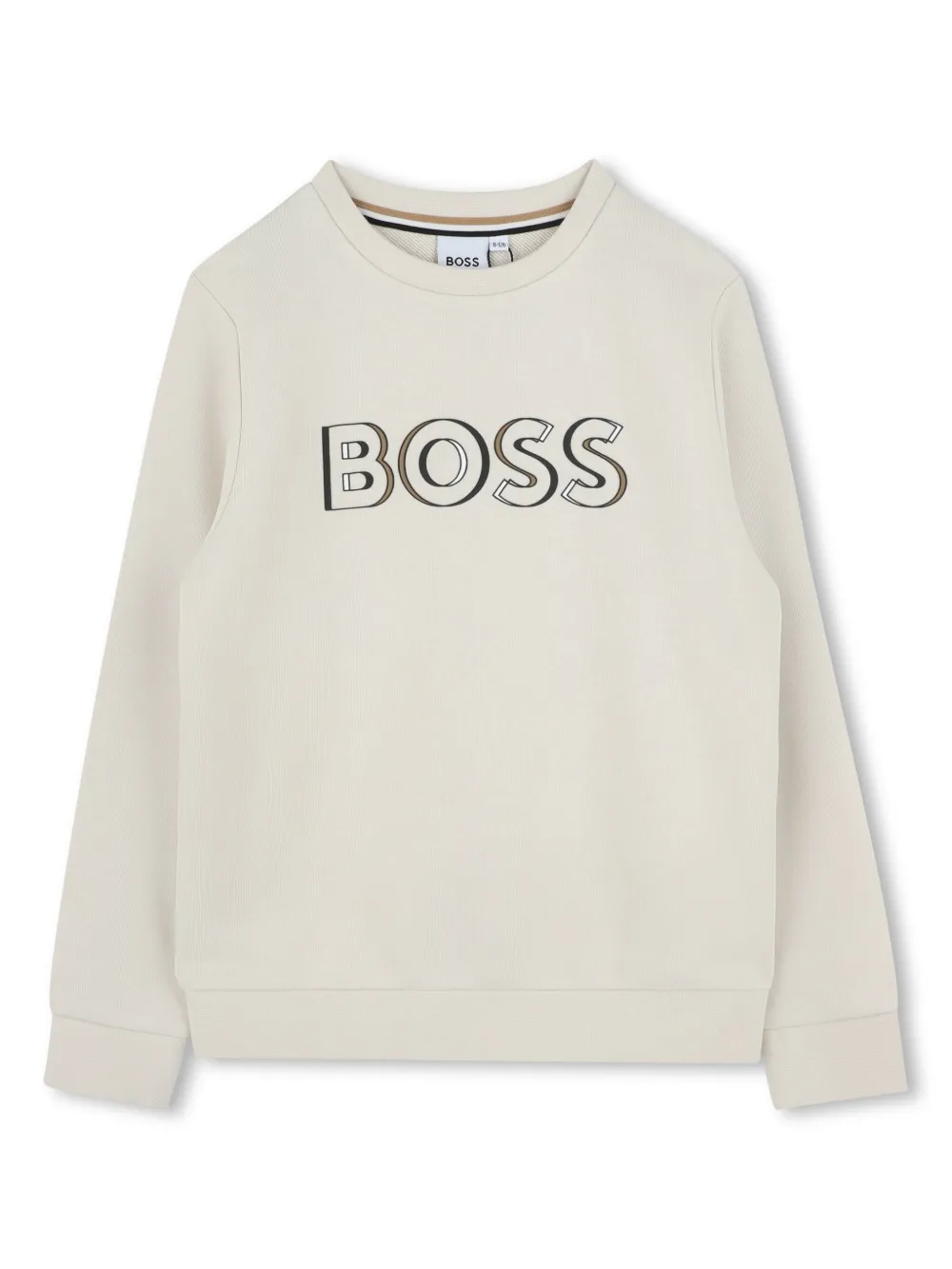 BOSS Kidswear Sweater met logoprint Beige