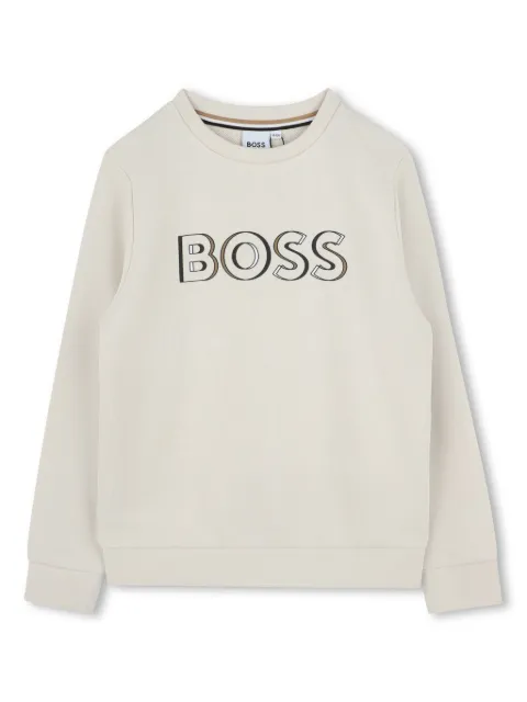 BOSS Kidswear logo-print crew-neck sweatshirt