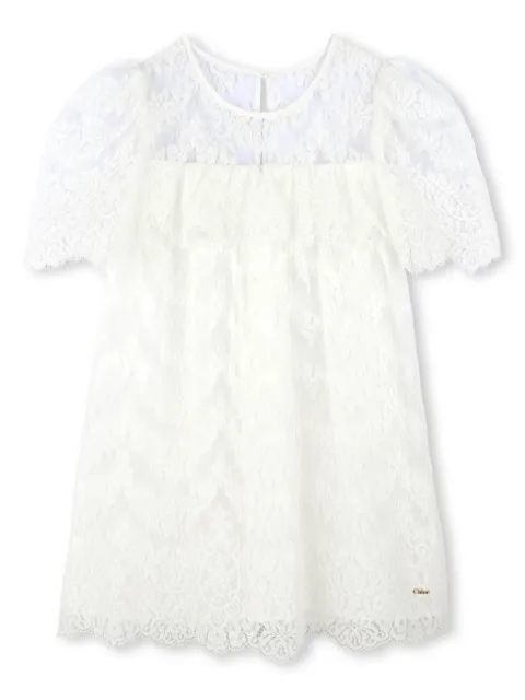 Chloé Kids Calais-lace dress