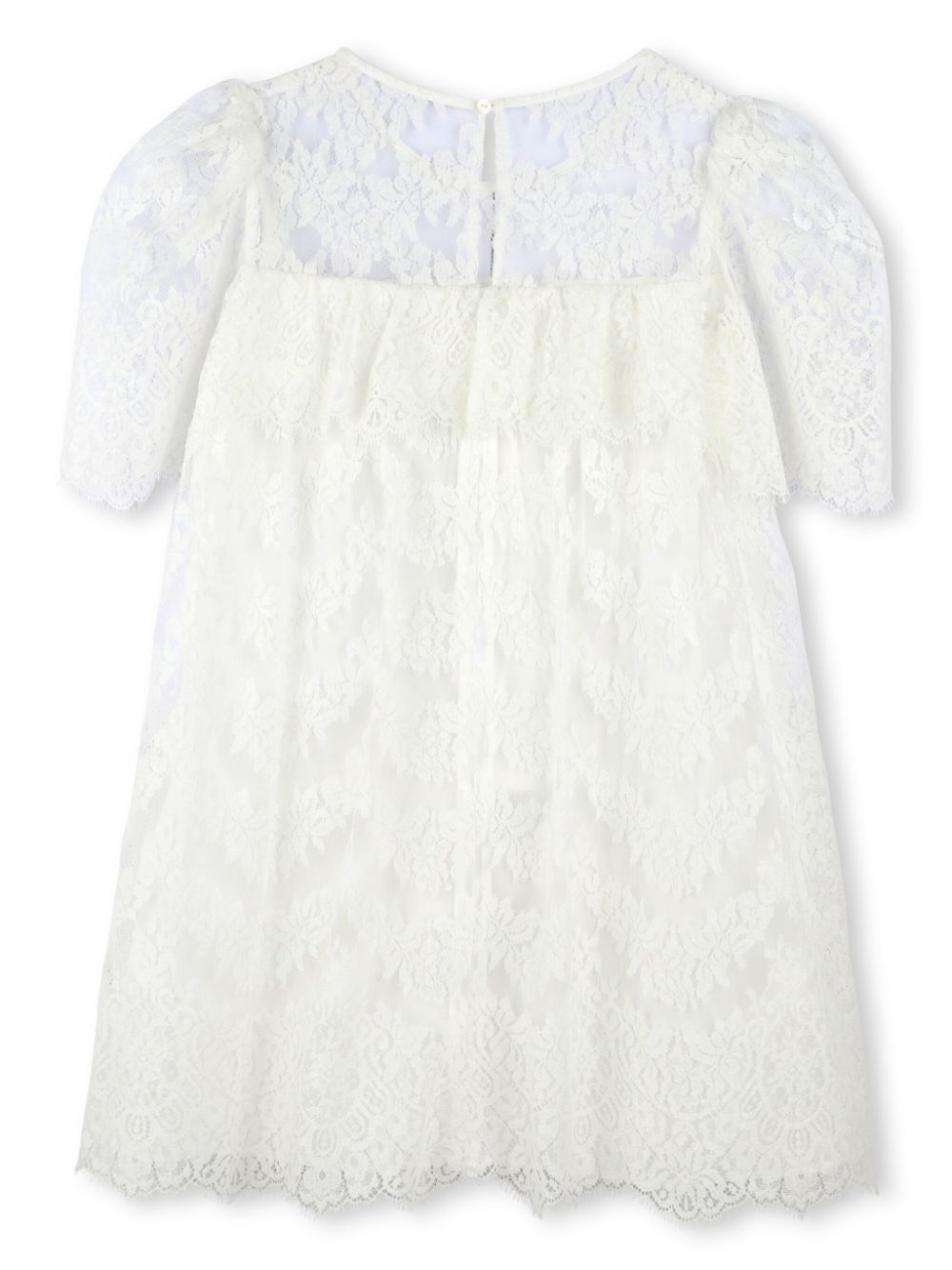 Chloé Kids Jurk met Calais-kant - Wit